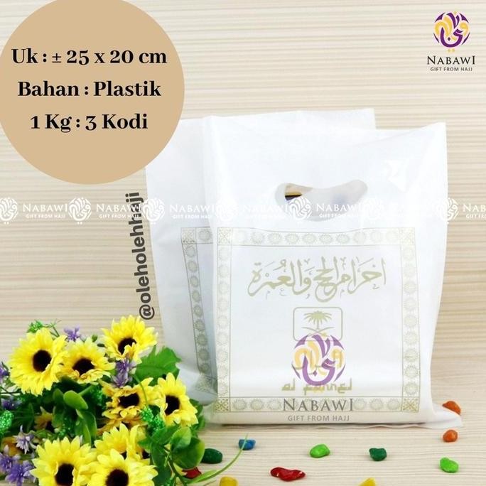 

------] Tas Haji Plastik Kecil / tanggung / besar / Tas Plastik Oleh Oleh Haji / Isi 20pcs