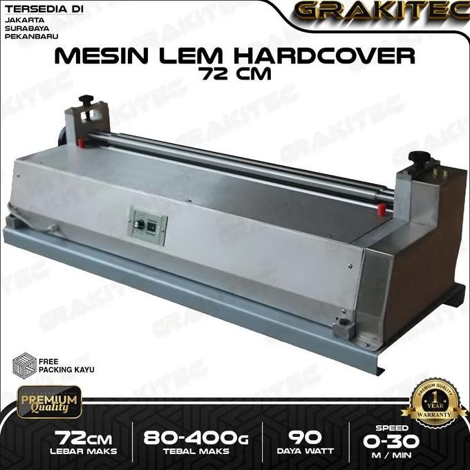 

TERBARU - Grakitec Mesin Lem Hardcover 27/40/60/72/100cm Alat Gluing Kertas Karton Hardcover Undangan Otomatis