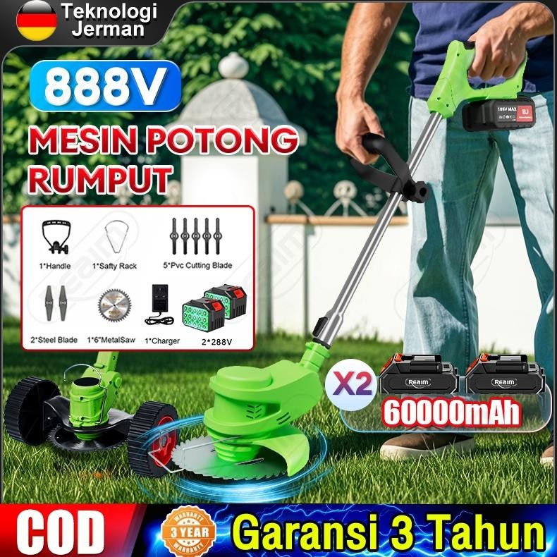 588V Mesin Potong Rumput Baterai Dg Roda Mesin Potong Rumput Batrai Mesin Pemotong Rumput Mesin Poto