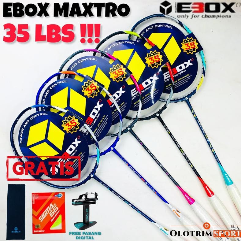 Raket Badminton EBOX MAXTRO 35LBS 35 LBS Original