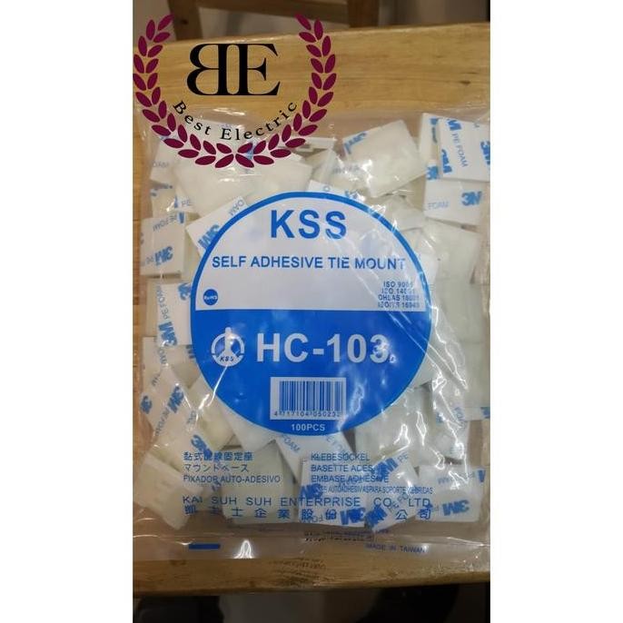 

KSS HC-103 / KSS Self Adhesive Tie Mount / Tie Mount / HC103