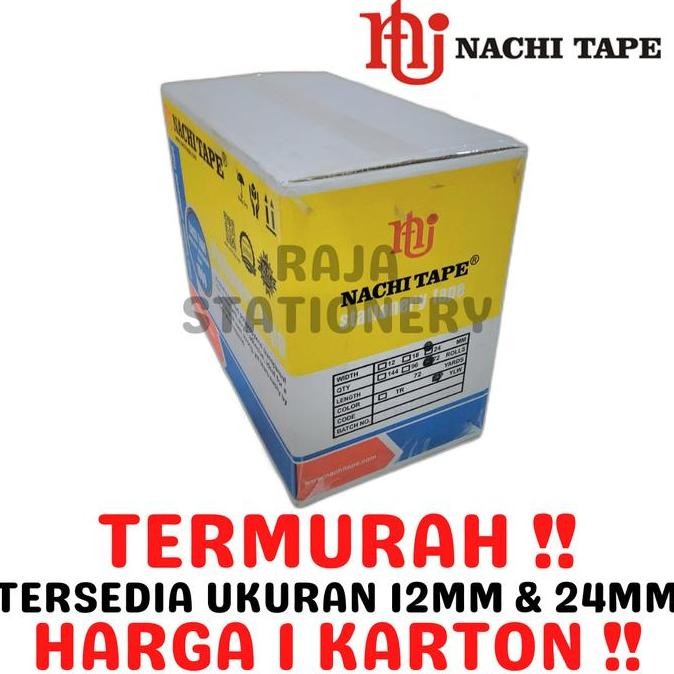 

NACHI STATIONERY TAPE 12mm 24mm SELOTIP SOLATIP ISOLASI NACHI [1 CTN]