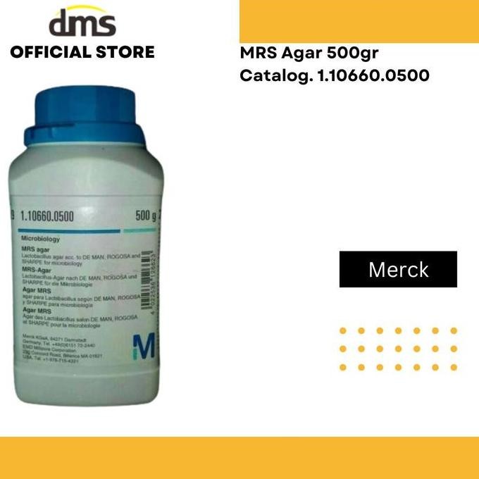 MRS Agar Kemasan 500gr Merck