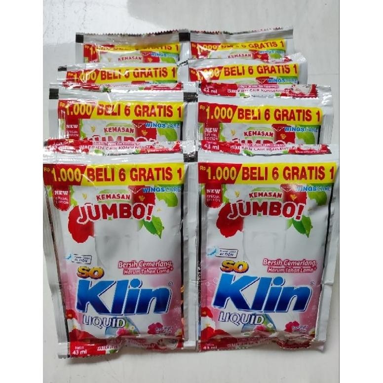 WK SoKlin / Detergent Cair Sachet Jumbo (1karton / 1dus)