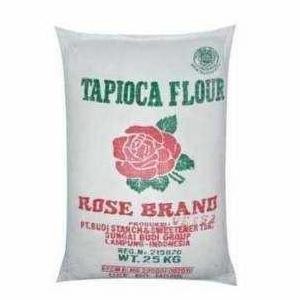 

Terlaris Tepung Tapioka, Tepung Kanji, Tepung Tapioka Rose Brand 1Kg Repack