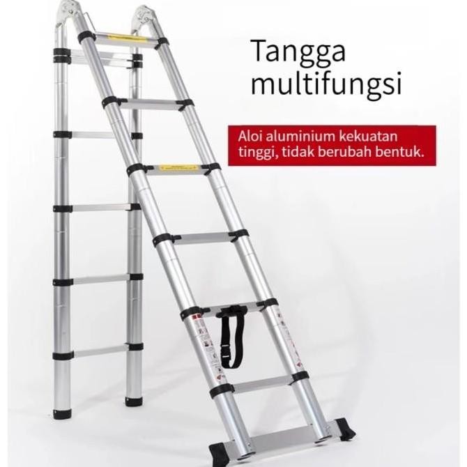Tangga Lipat Aluminium Tangga Teleskopik Multifungsi