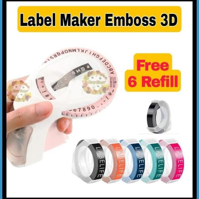 

BEBAS ONGKIR - Label Maker Emboss 3D Stiker Label DIY Print Manual E975