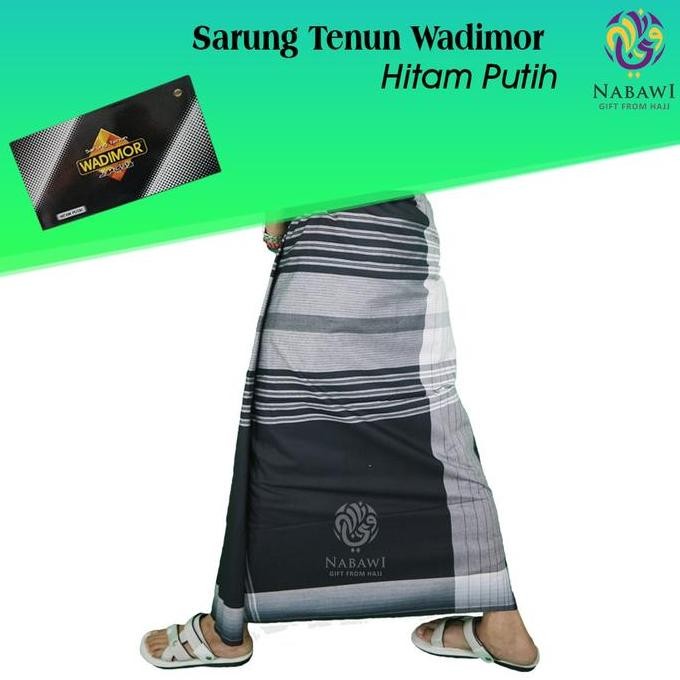 ~~~~~] Sarung Wadimor Hitam Putih Sarung Tenun Ukuran Dewasa Souvenir Tahlilan Tasyakuran