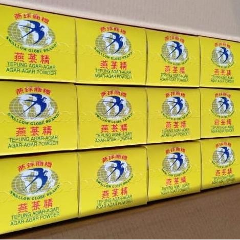 

Agar Agar Swallow Globe Brand 7 gram/sachet 1 BOX isi 12 sachets