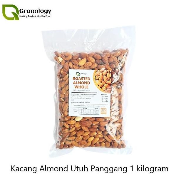 

Kacang Almond Oven / Roasted Whole Almond (1 kilogram) by Granology