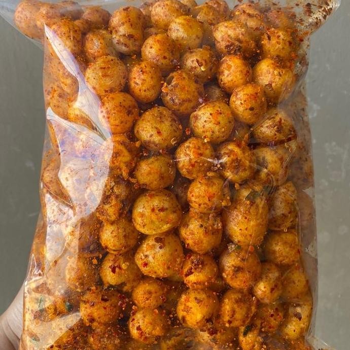 

Cimol kering pedas daun jeruk