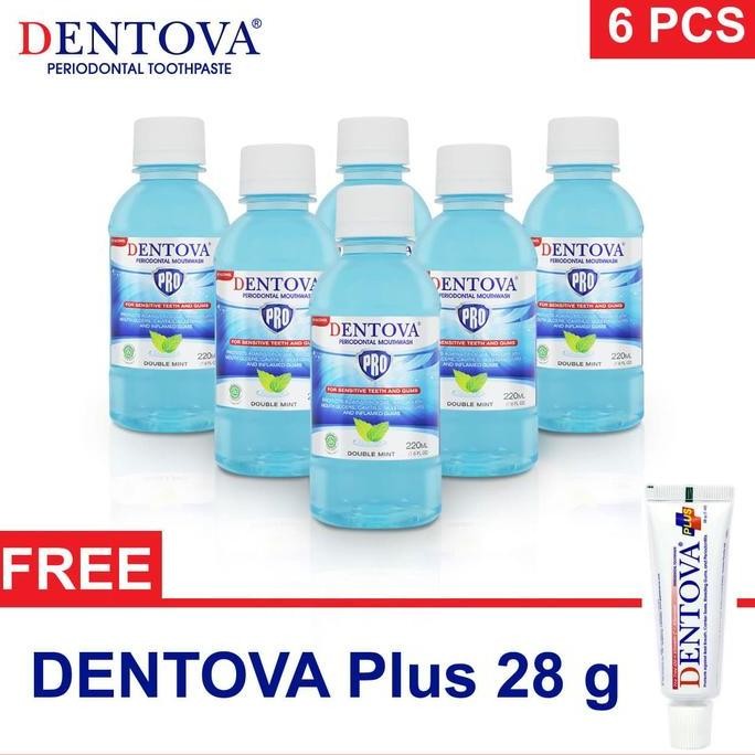 Obat Kumur DENTOVA PRO 220 ml (6 pcs)