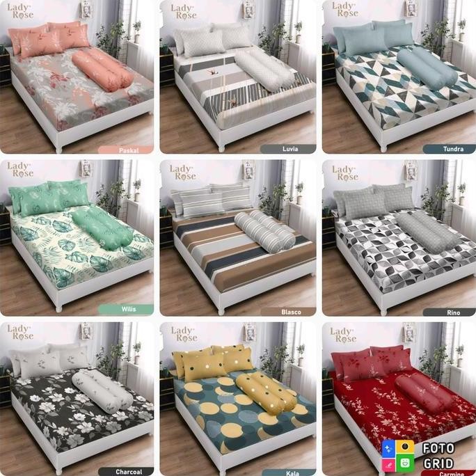 sprai lady rose 180x200 motif /sprei 200x200 lady rose MURAH