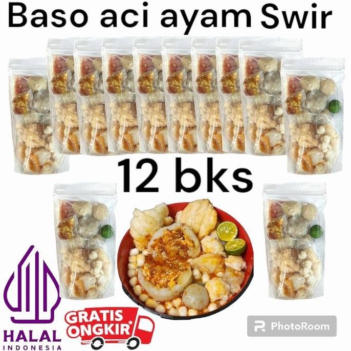 

Paket 12 Bungkus Baso Aci Ayam Suwir Pedas Instan - Makanan