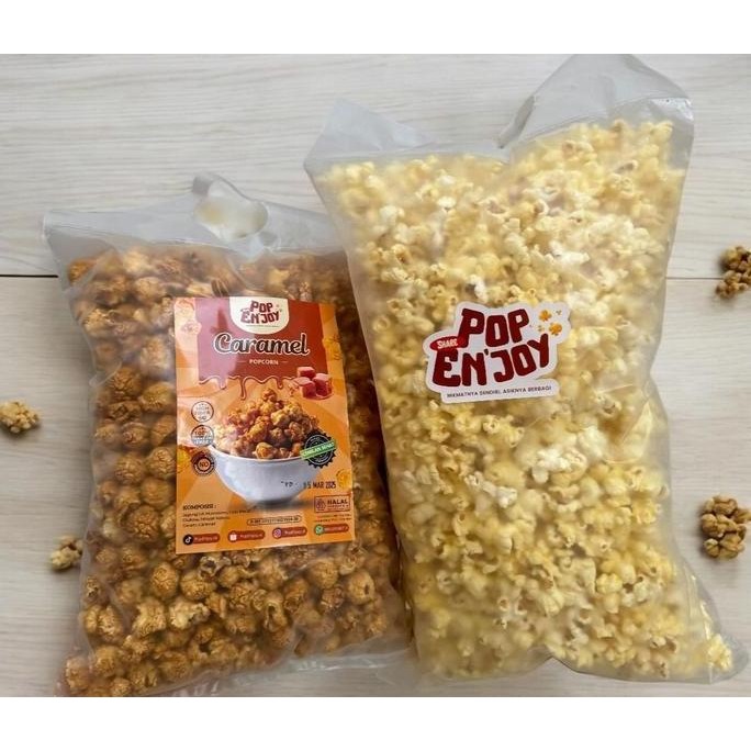 

[BUY 1 GET 1] POPCORN CARAMEL + ASIN - PopENjoy / Makanan Manis Crispy Camilan Popcorn Snack Jagung