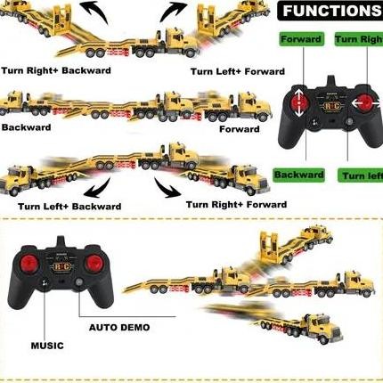 Spesial Mobil Remote Control Trailer Set Besar Rc Truk Trailer & Rc Excavator
