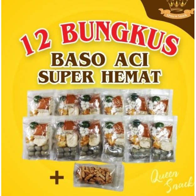 

12 BUNGKUS BASO ACI PEDAS + BASRENG PEDAS | CENG HO HO Mie Asin