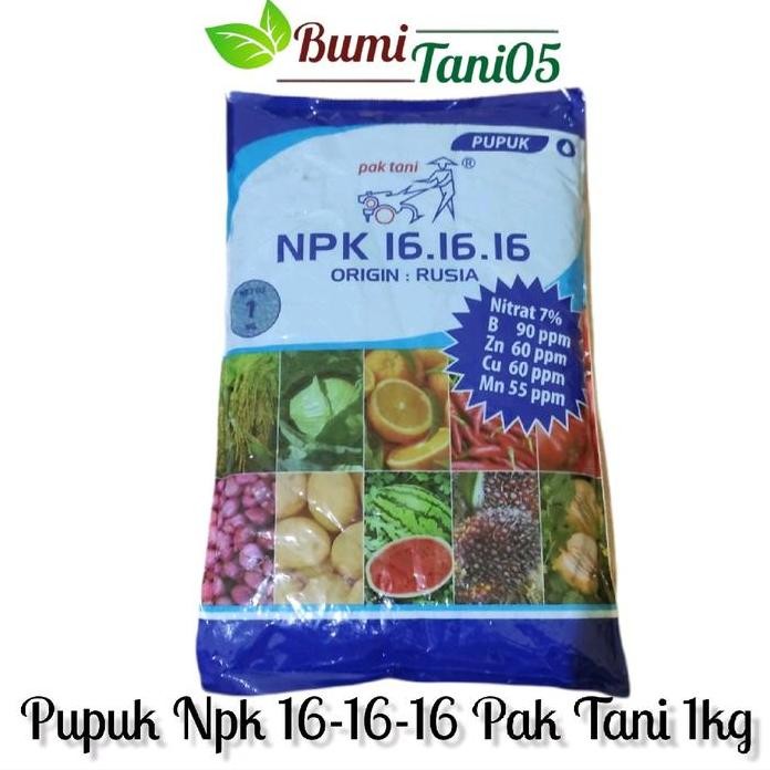 

Terlaris Pupuk Npk Pak Tani 161616 Kemasan Pabrik 1Kg