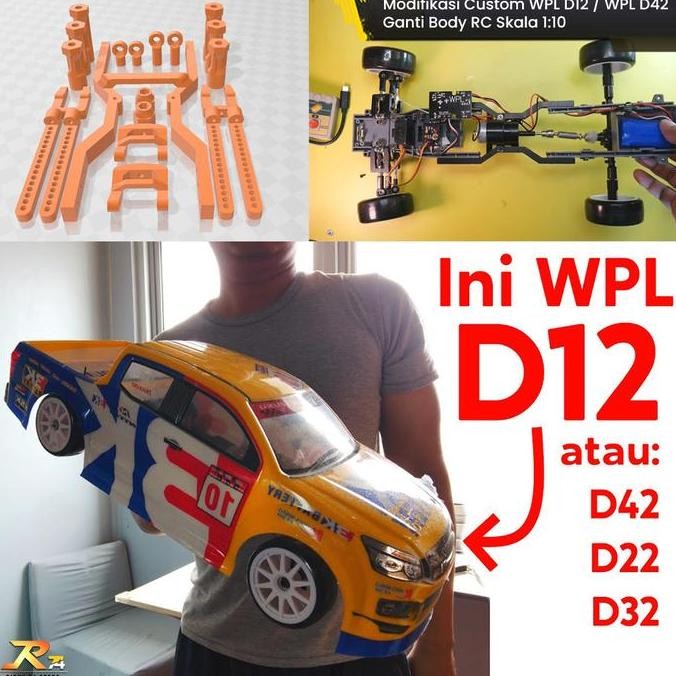 Terjangkau Modifikasi Custom Wpl D12 - Wpl D42 Ganti Body Rc Skala 1:10 Rc Drift