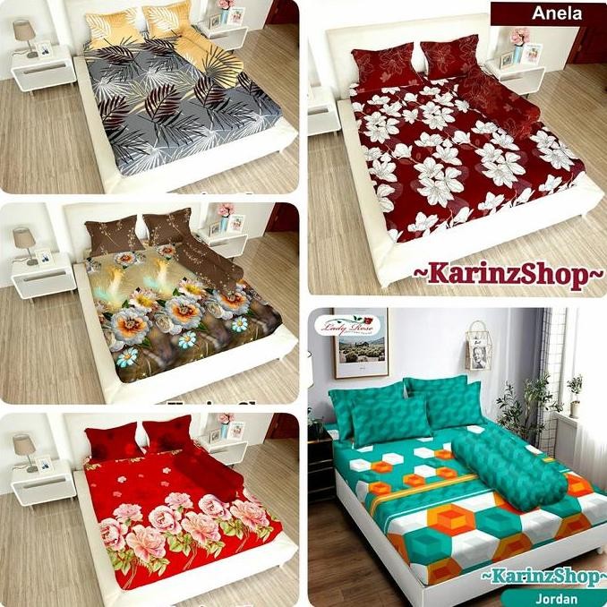 TERMURAH - Sprei Lady Rose Uk. 180x200 / 160x200 cm) ANELA/JAYDEN/EMILY/JORDAN/DONITA