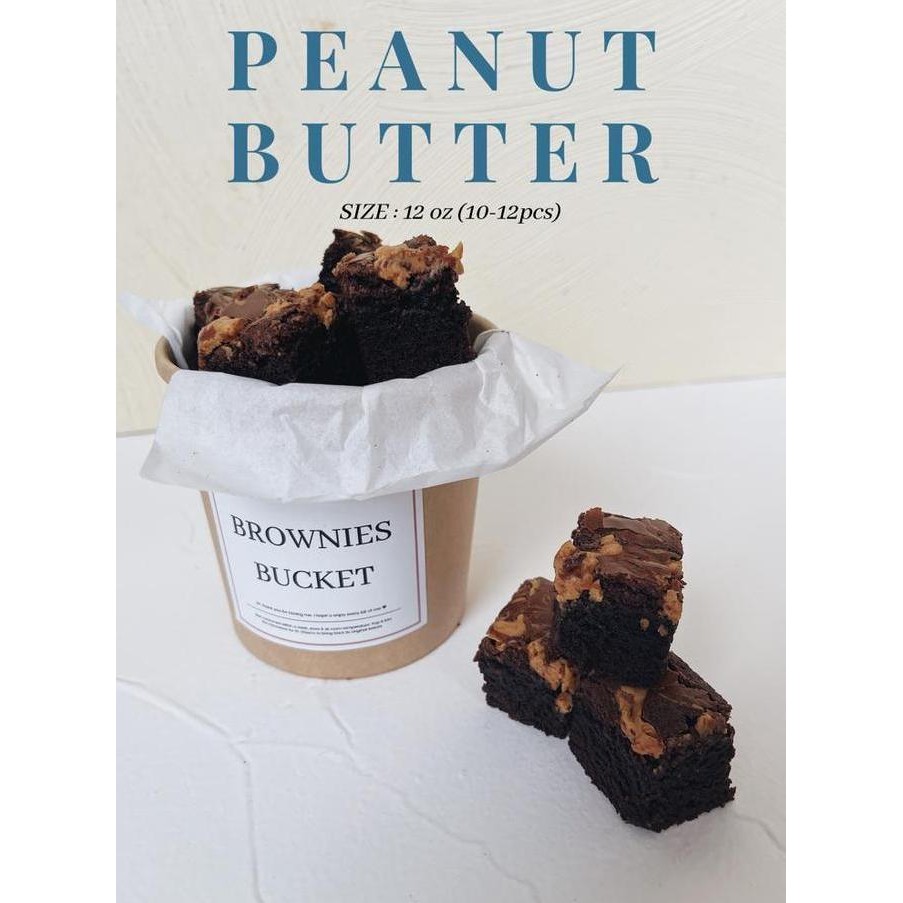 

Brownies Panggang Bucket a Cake a Day 12oz PEANUT BUTTER