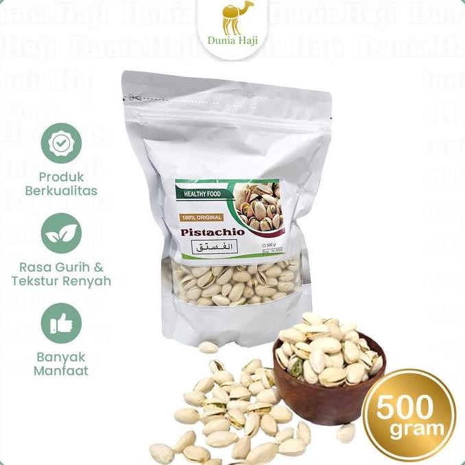 

Kacang Pistachio / Fustuk /Kacang Ketawa Kacang Pistachios Murah 500gr