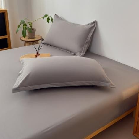 TERBARU - SPREI POLOS WARNA ABU MUDA - 120x200/160x200/180x200 TINGGI 30CM Bantal Guling