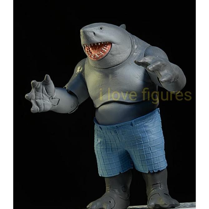 BEBAS ONGKIR - Mcfarlane King Shark CTC BAF King Shark complete suicide squad Figure