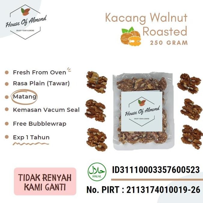 

Kacang Walnut Roasted 250gr (matang)