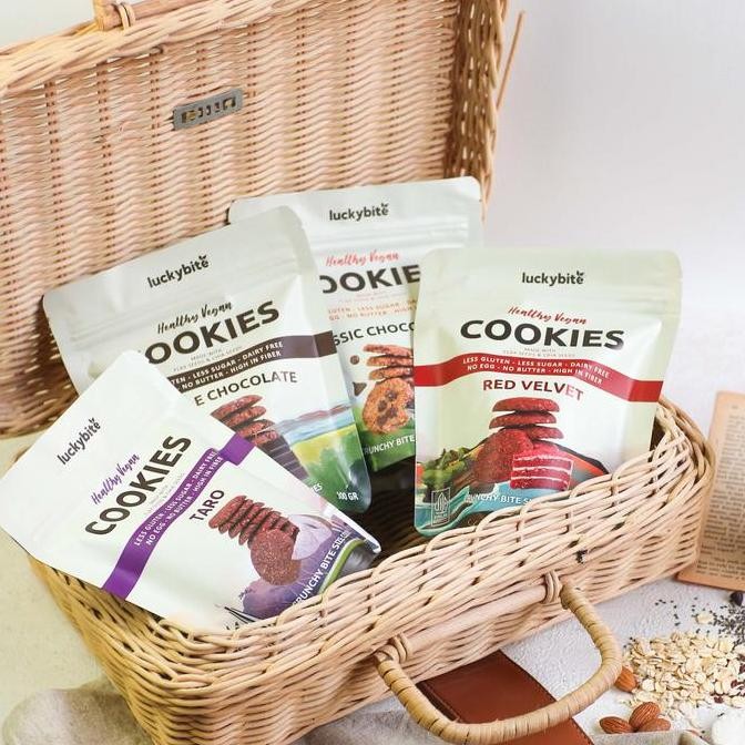 

Vegan Cookies (100gr) - Less Gluten & Healthy - LUCKYBITE
