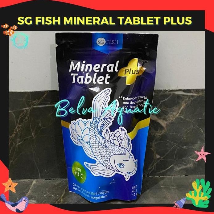 Terlaris Sgfish Mineral Tablet  Ketapang Tablet Plus Vitamin C 40 Tablet 280 Gram Obat Vitamin Garam