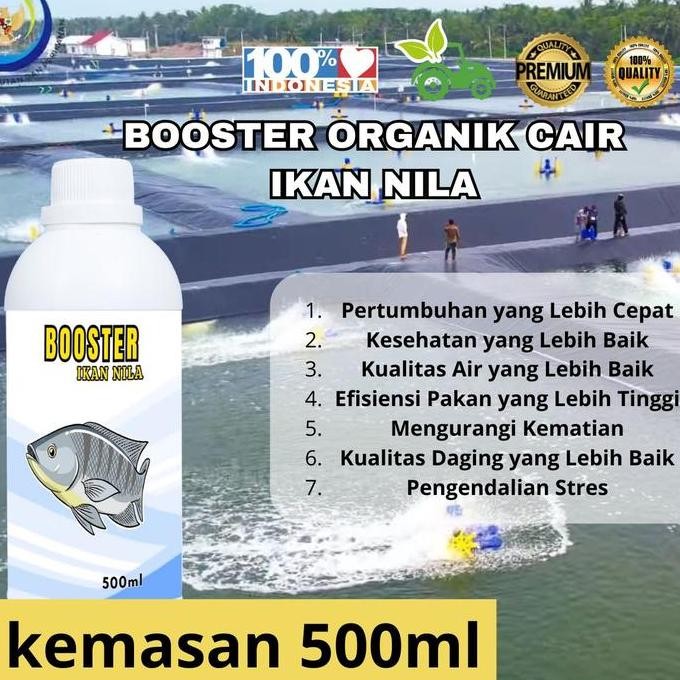 Terlaris Vitamin Booster Ikan Nila 500Ml Vitamin Pengemuk Ikan Nila Menbh Nafsu Makan Nila 100% Orga
