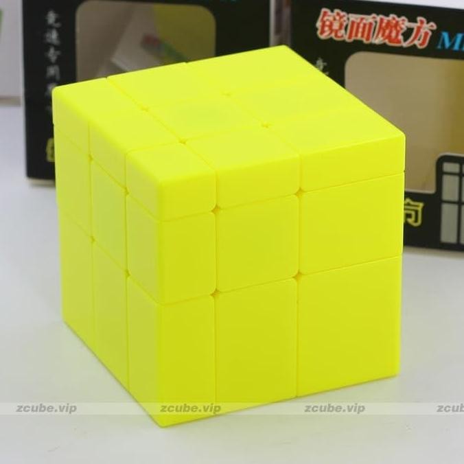 Rubik Mirror 3x3 Qiyi Mirror Cube Stickerless Yellow