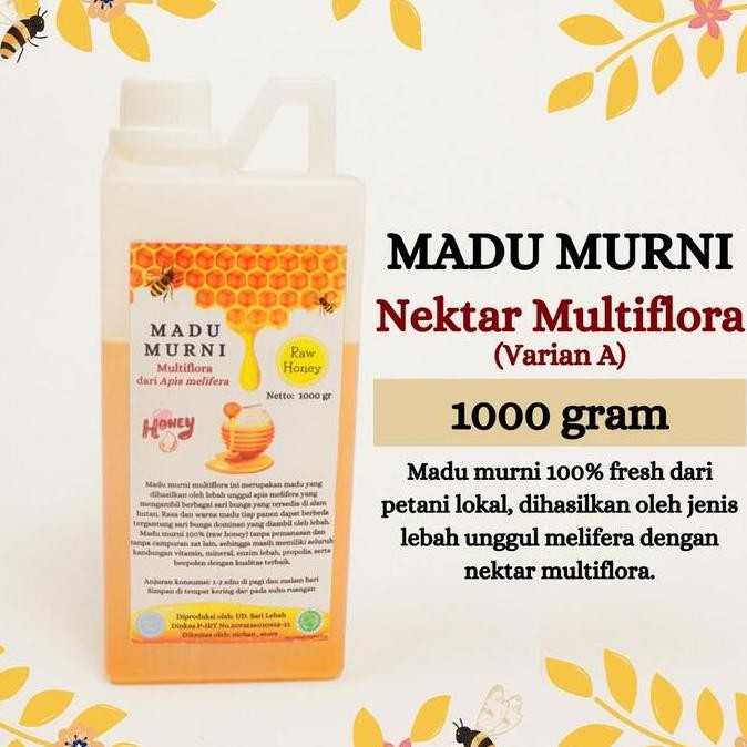 

Madu Asli / Raw Honey 1000 Gram Perasan Madu Sarang Melifera