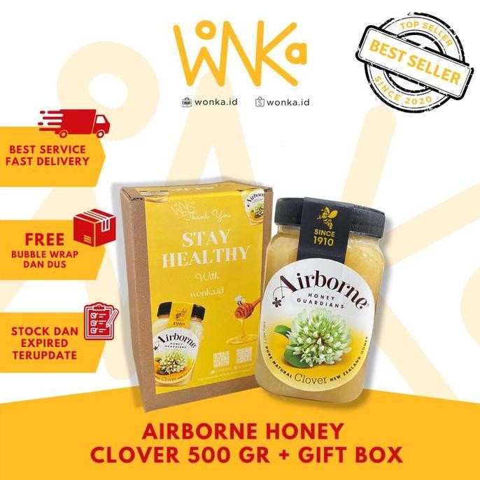 

Airborne - Madu Clover 500 gr - New Zealand Honey - Antibiotik Alami