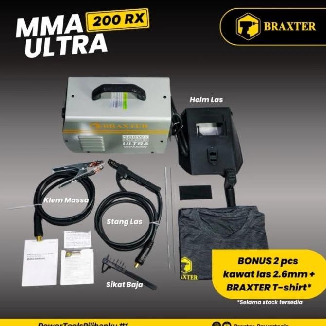 BRAXTER MESIN LAS 200A RX ULTRA WELDING MACHINE 900 WATT