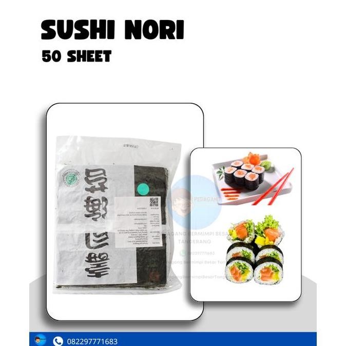 

Sushi Nori Halal MUI 50 Sheet / Rumput Laut Panggang 50 Lembar