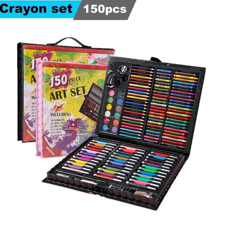

Set Crayon Mewarnai 150 & 208 PCS Warna Pensil Krayon Warna Alat Menggambar Dan Mewarnai