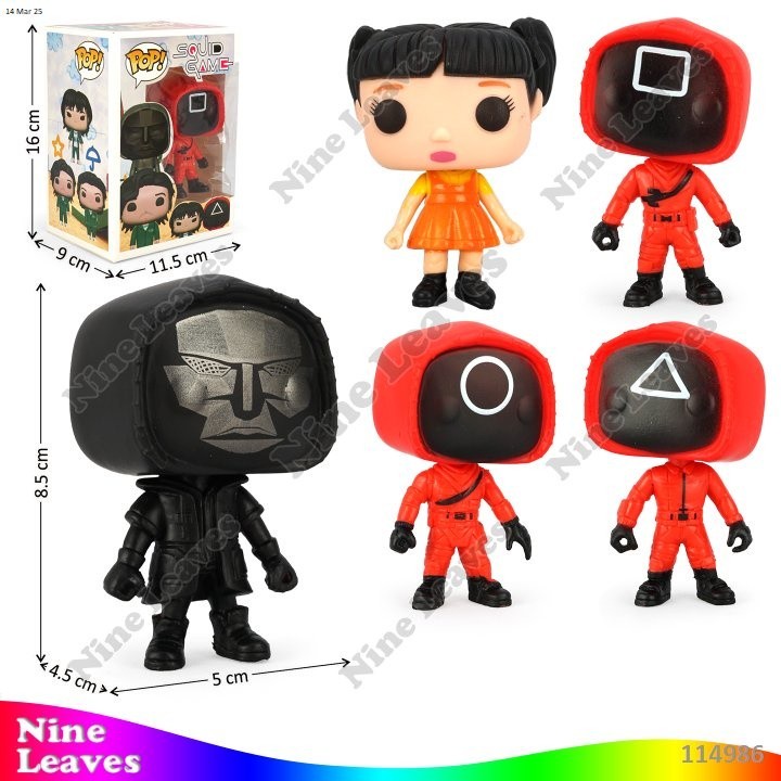 Mainan Miniatur Action Figure Squid Game Pop Squid Game Pajangan