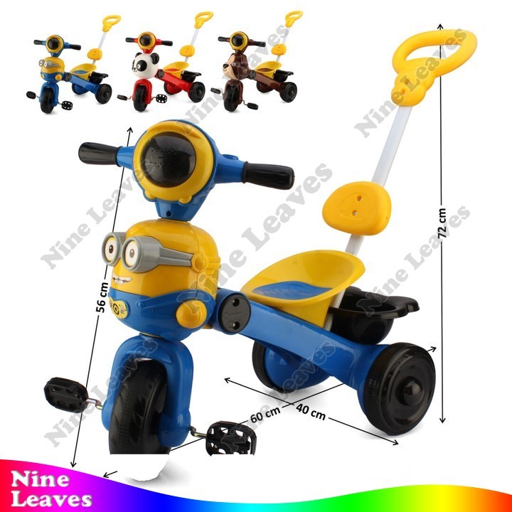 Sepeda Anak Roda 3 Motor Vespa + Dorongan 3 Karakter