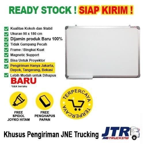 

Whiteboard / Papan Tulis Magnetic Sakana 90 X 180 Cm ( Single Face )