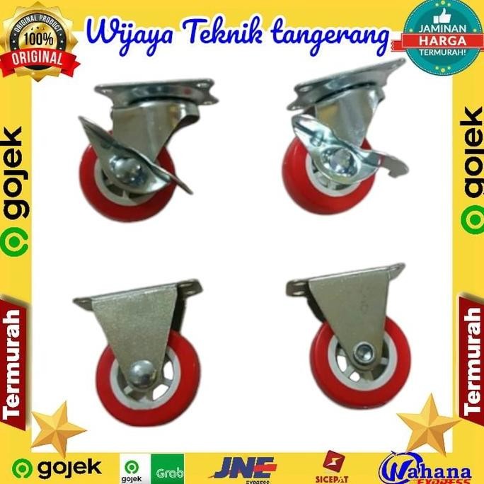 Roda Troli 2 Inch 2 Rem 2 Mati Set 4Pcs Terbatas