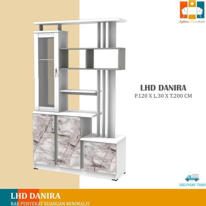 Rak Partisi Penyekat Ruangan Minimalis | Lemari Hias Partisi Minimalis