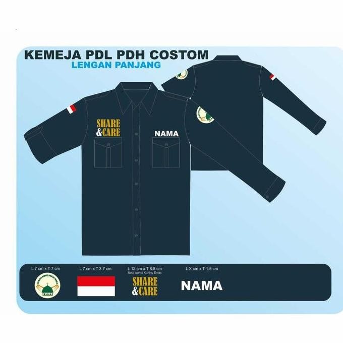 Kemeja Pdl/Pdh Custome Seragam Organisasi New Stok