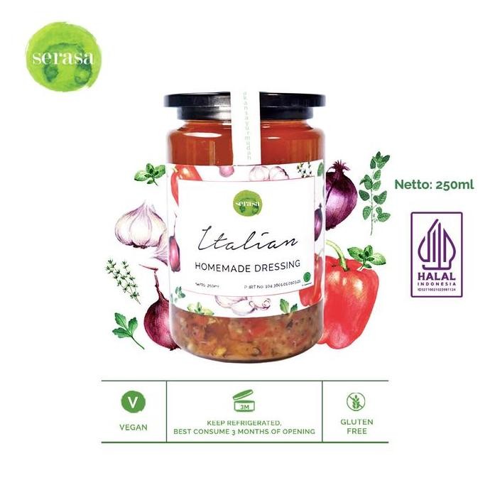 

PROMO ITALIAN DRESSING IN JAR BY SERASA SALAD [VEGAN - GLUTEN FREE]