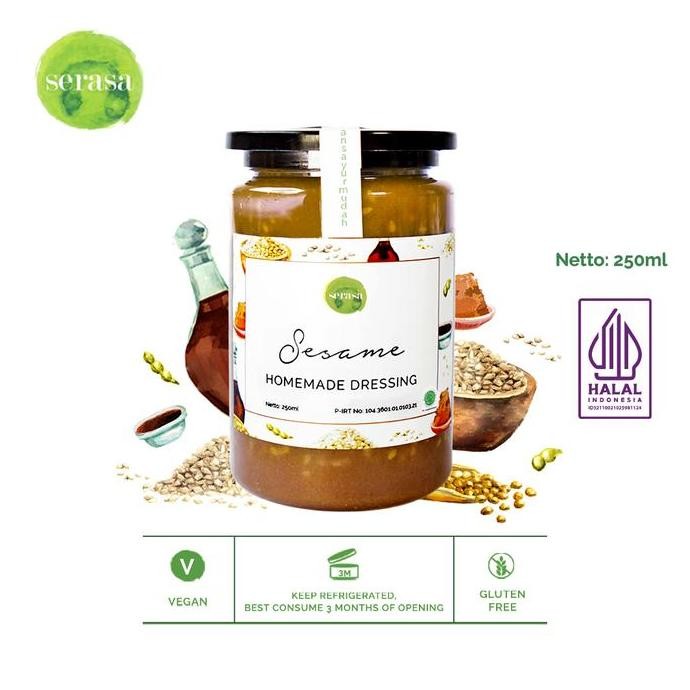 

PROMO SESAME DRESSING IN JAR BY SERASA SALAD [VEGAN - GLUTEN FREE]
