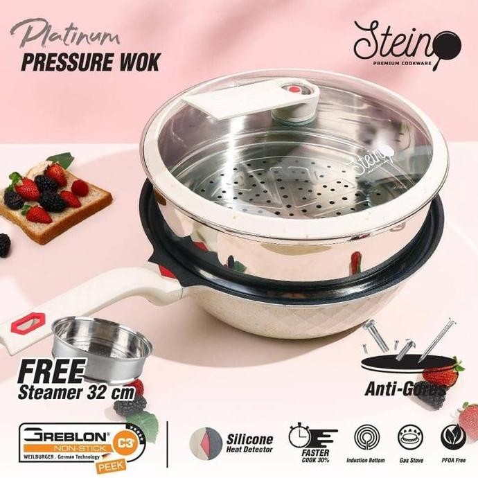 Diskon Steincookware Stein Wok Platinum Pressure Cooker Panci Presto