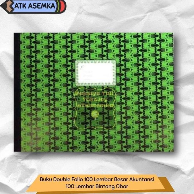 

produk baru!! buku double folio 100 lembar besar akuntansi 100 lembar bintang obor