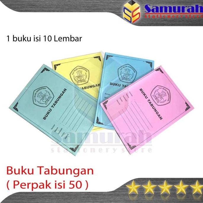 

produk baru!! buku tabungan anak sekolah - koperasi - arisan - pencatatan kredit - 1 pak isi 50 buku @ 10 lembar soft cover