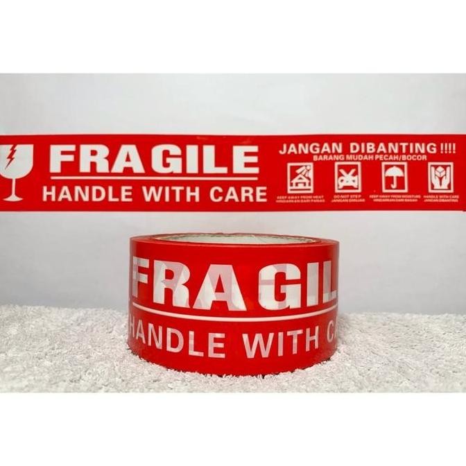 

ready 6 PCS/SLOP Lakban Fragile Merah Jangan Di Banting 48mm x 60 Yard